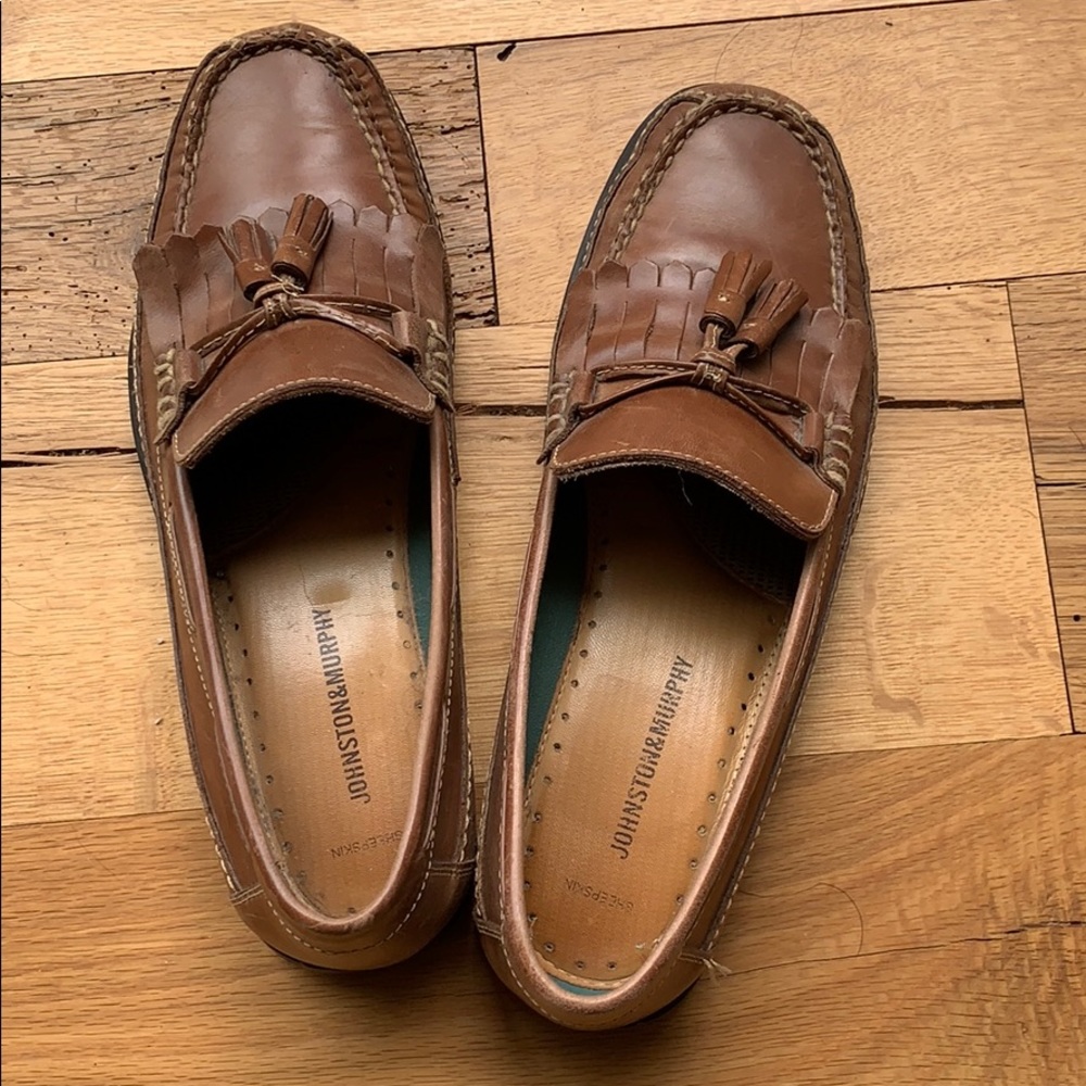 Johnston And Murphy loafers with sheepskin insole
